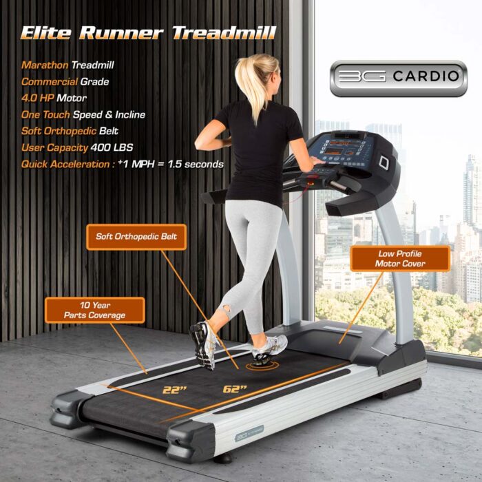 Elite Runner Treadmill by 3G Cardio Marathon Runner's Treadmill