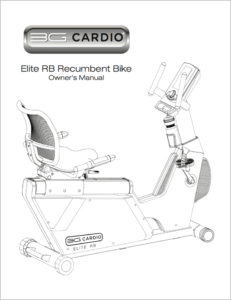 Elite RB Recumbent Bike Manual