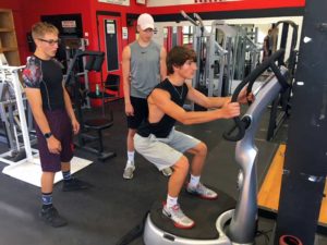 Chardon football team vibration machine