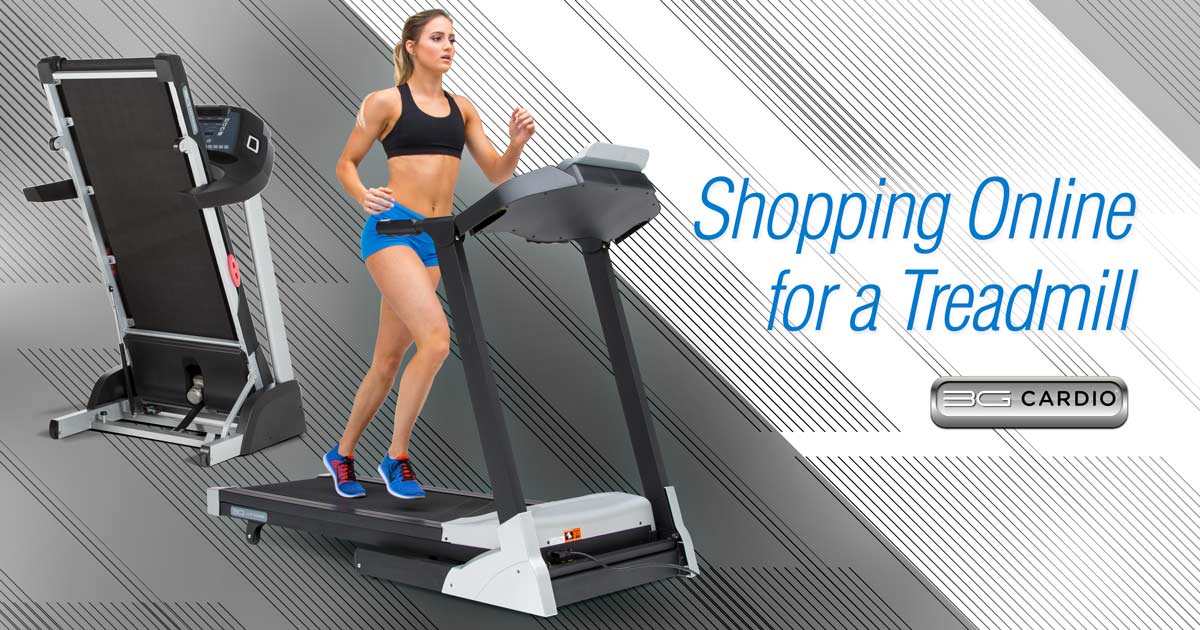 shopping online for a treadmill