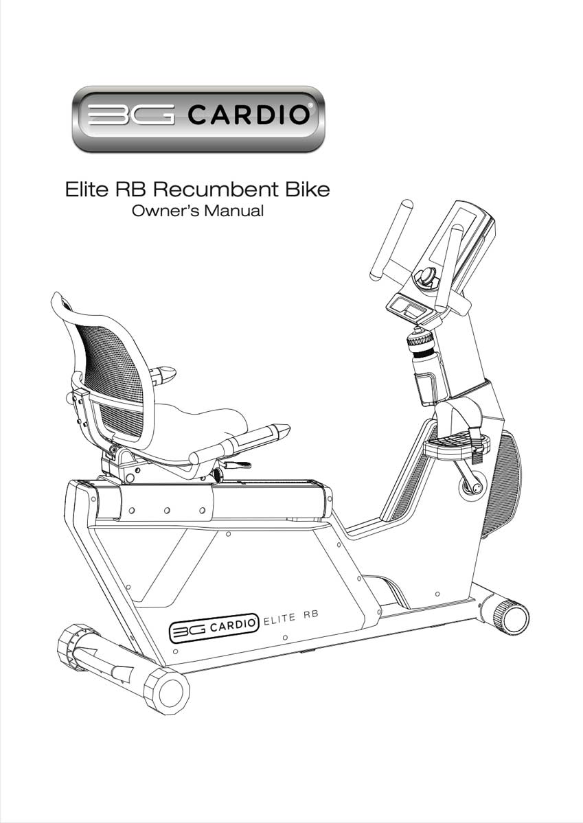 Elite RB Recumbent Bike Manual