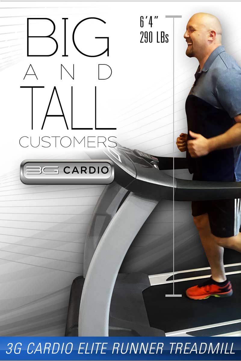 noodzaak Hoofdkwartier parallel Big And Tall Customers - 3G Cardio Elite Runner Treadmill