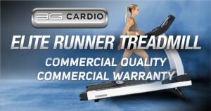3G Cardio Elite Runner Treadmill is commercial quality with light commercial warranty