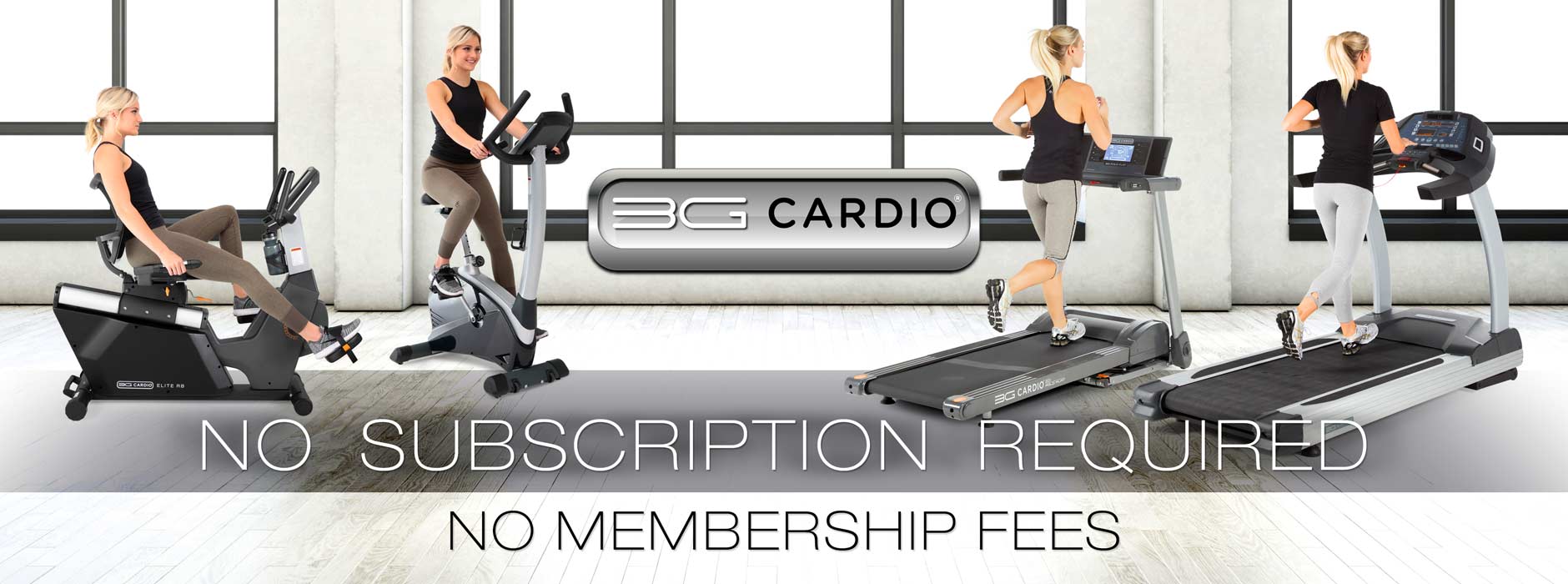 No Subscription Required With Award-Winning 3G Cardio Treadmills And Exercise Bikes