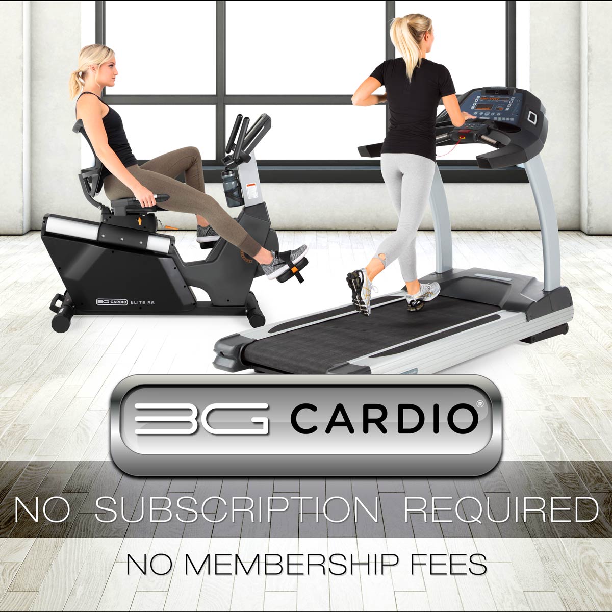 No Subscription Required with Award-Winning 3G Cardio Treadmills and Exercise Bikes