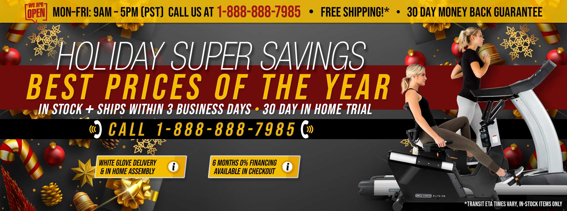 3GCardio.com Holiday Super Sale on now - Best Prices of the Year - Call Today
