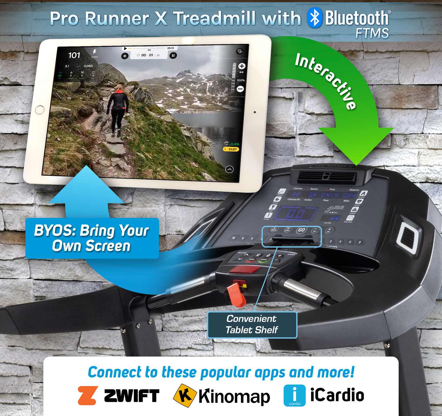 Pro Runner Treadmill with FTMS Bluetooth Connectivity