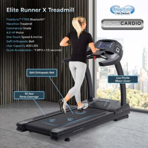 3G Cardio Elite Runner X Treadmill with FreeSync™ FTMS Bluetooth®
