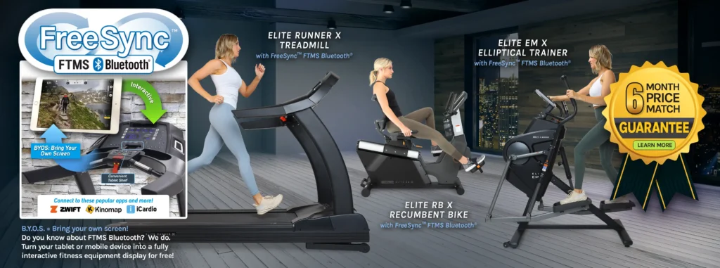3G Cardio Fitness Equipment with our new FreeSync™ with FTMS Bluetooth®