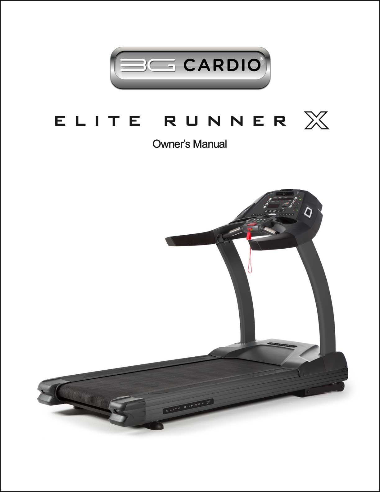 3G Cardio Elite Runner X Treadmill Manual